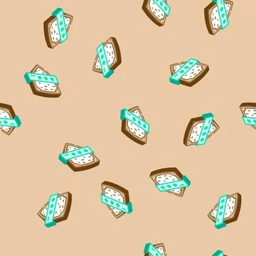Tamper proof isometric icon seamless pattern Stock Illustration