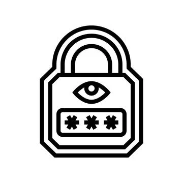 Tamper proof line icon vector illustration Stock Illustration