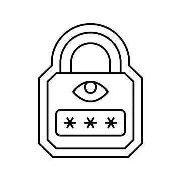 Tamper proof line icon vector illustration Stock Illustration
