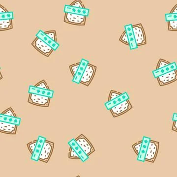 Tamper proof vector seamless pattern Stock Illustration