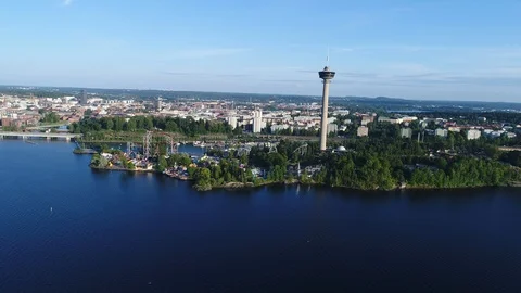 Tampere, view from the lake Stock Footage 99311621