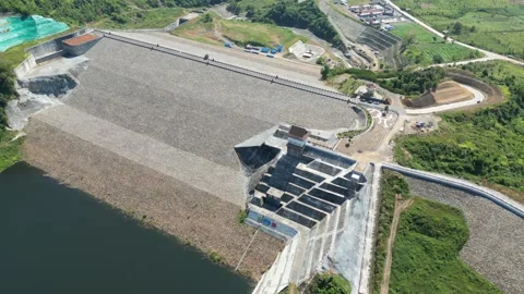 Tampomas mountain view from cipanas dam at sumedang west java, indonesia. Stock Footage 242634969