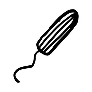 The tampon doodle icon, vector line illustration Stock Illustration