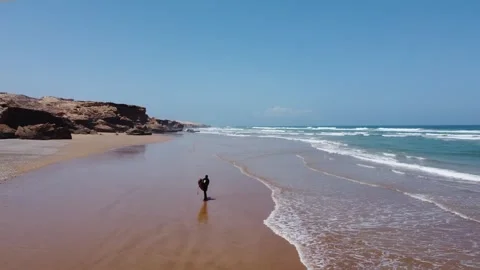 Tamri beach morocco Stock Footage 245760703