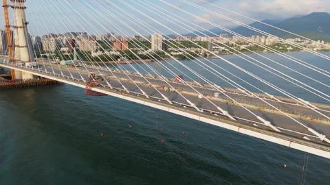 Tamsui Glens Bridge Under Construction Stock Footage 337313988