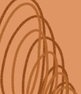 Tan Abstract Overlapping Curved Line Background Stock Illustration