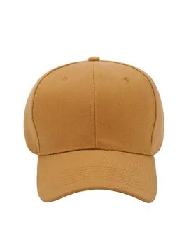 Tan baseball cap front view Stock Photos
