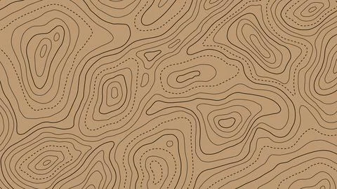 Tan Colored Contour Map Art Background Stock Illustration