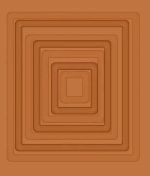 Tan Concentric Square Geometric Pattern Stock Illustration