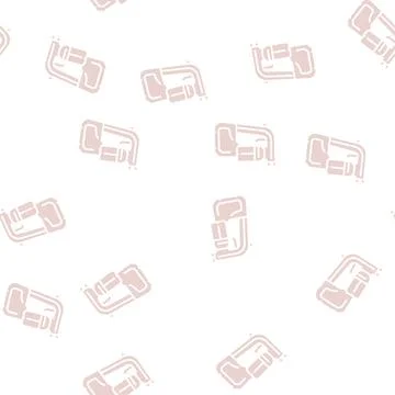 Tan spray machine glyph seamless pattern Stock Illustration