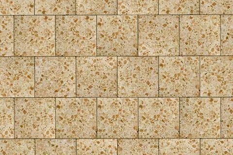 Tan Terrazzo Tile Grid Texture Background Stock Photos