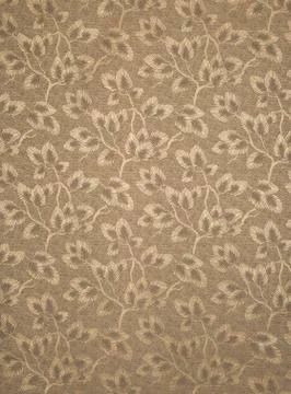 Tan Wallpaper with Leaves on Branches Pattern Swatch Stock-Fotos