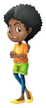 A tan young lady Stock Illustration