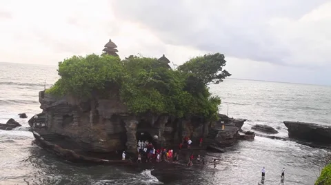 Tanah Lot Temple in Bali Stock Footage 59309390