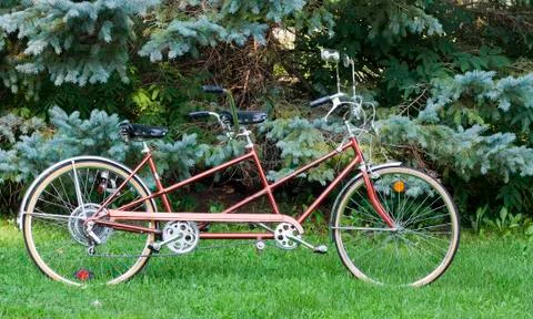 Tandem bicycle 库存照片