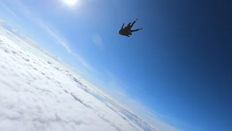 Tandem in free flight Video stock 98143463