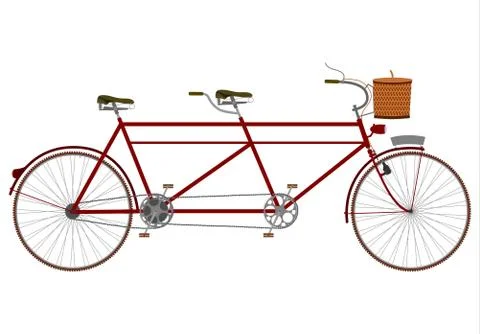 Tandem. Stock Illustration