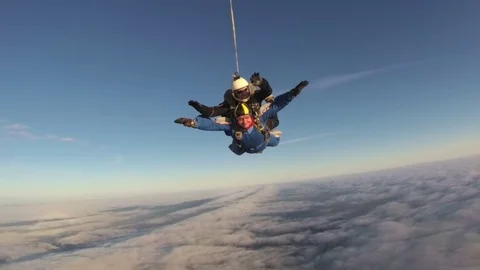 Tandem jump Video stock 82786383