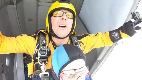 Tandem jump Stock Footage 113217281