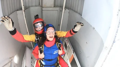 Tandem jump Stock Footage 118362839