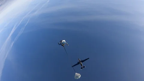 Tandem jump Stock Footage 119209144