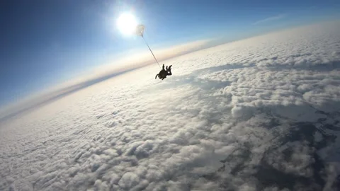 Tandem jump Stock Footage 146780900