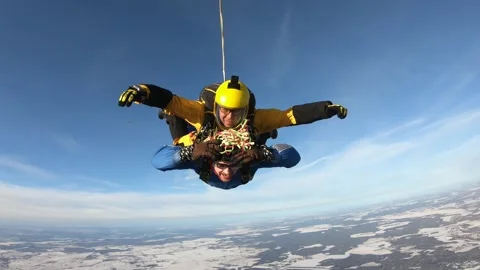 Tandem jump Video stock 166827716