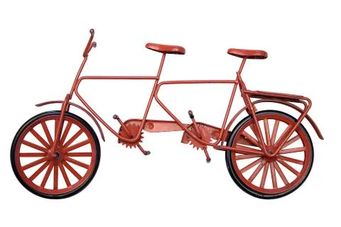 Tandem Model with Clipping Path Isolated on a White Background Фото