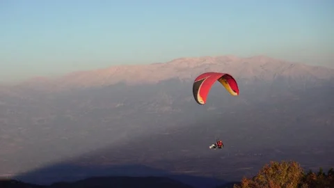 Tandem paragliding 04 Stock Footage 171804802