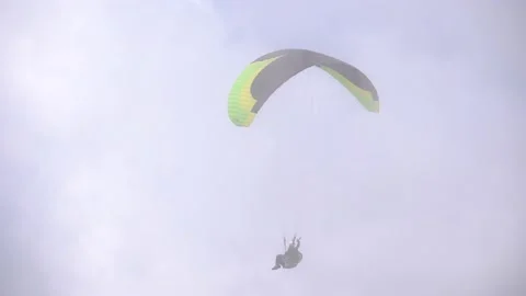 Tandem paragliding 07 Stock Footage 171805644