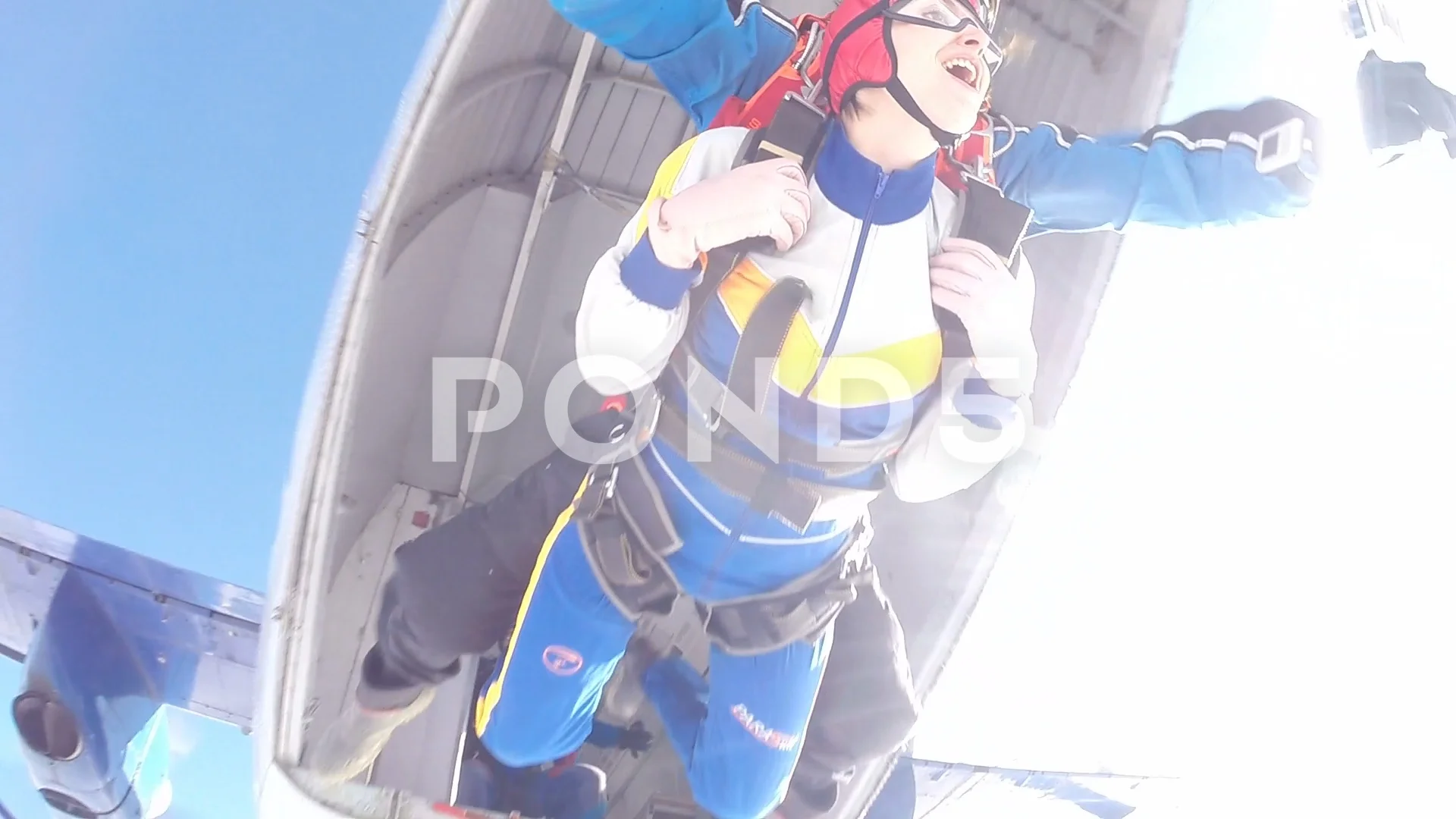 slime girl skydiving