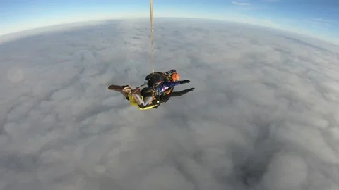 Tandem skydiving Stock Footage 143304457