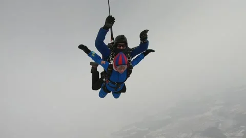 Tandem skydiving Stock Footage 150854866