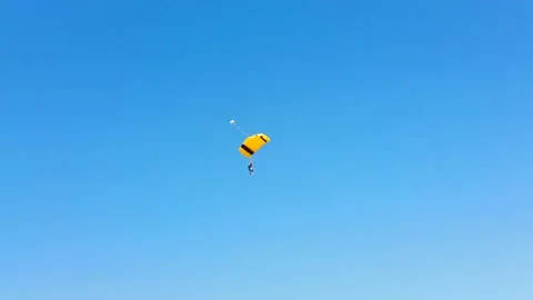 Tandem skydiving is popular to experience the first time at Jurien Bay WA. Stock Footage 148800181