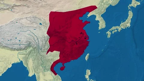 Tang dynasty map animation Stock-Footage 319055054