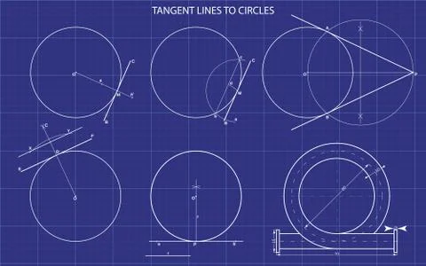 Tangent lines to circles Stock Illustration