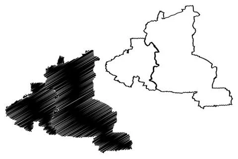 Tangerang City (Republic of Indonesia, Java island) map vector illustration,  Stock Illustration