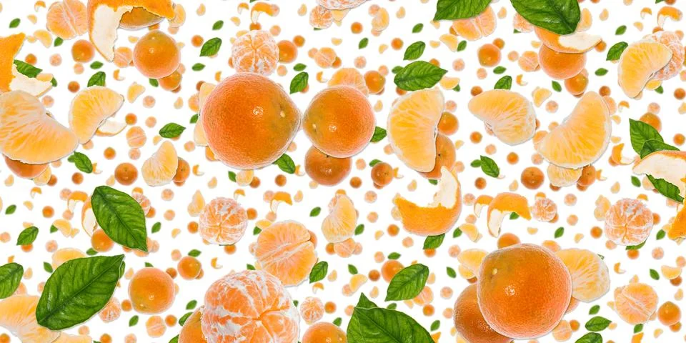 Tangerine background (on white) Stock Illustration