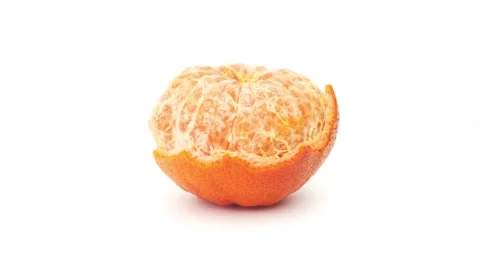 Tangerine isolated on a white background. Stock Footage 161638493