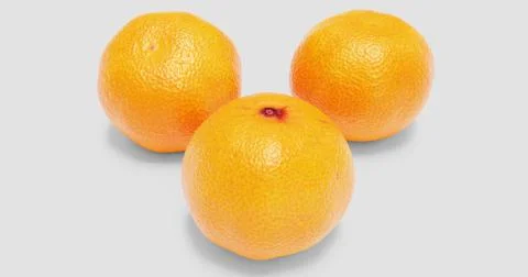 Tangerine isolated on white background with shadows Stock Photos