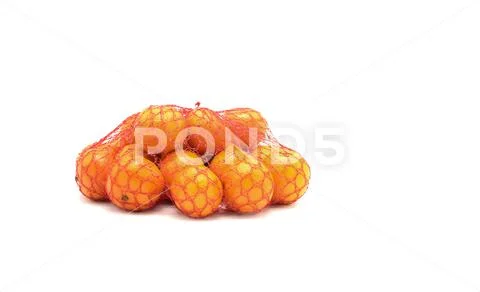 Tangerine mesh isolate Stock Photos