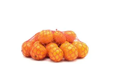 Tangerine mesh isolate Stock Photos