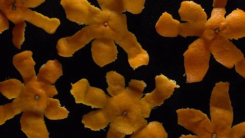 Tangerine peel rotating Stock Footage 69932206