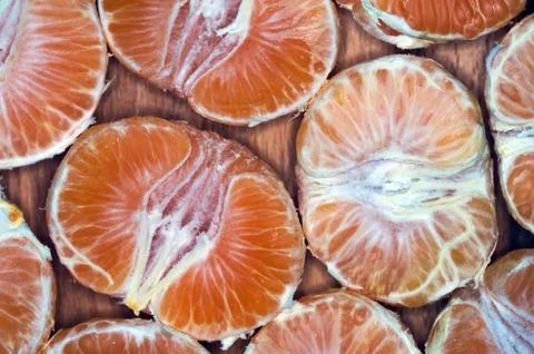 Tangerine segments Stock Photos