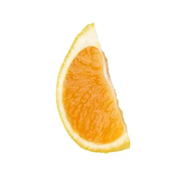 Tangerine slice isolated on white background. Citrus fruit. Stock Photos