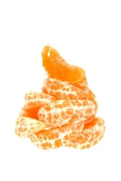Tangerine slices tower Stock Photos