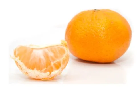 Tangerine on white background Stock Photos