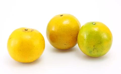 Tangerine on white background Stock Photos