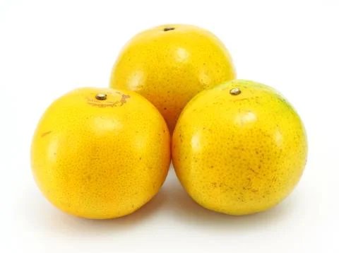 Tangerine on white background Stock Photos