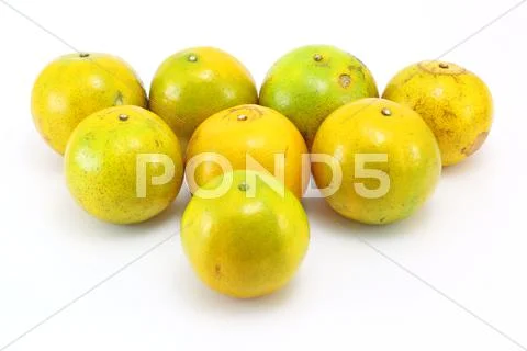 Tangerine on white background Stock Photos